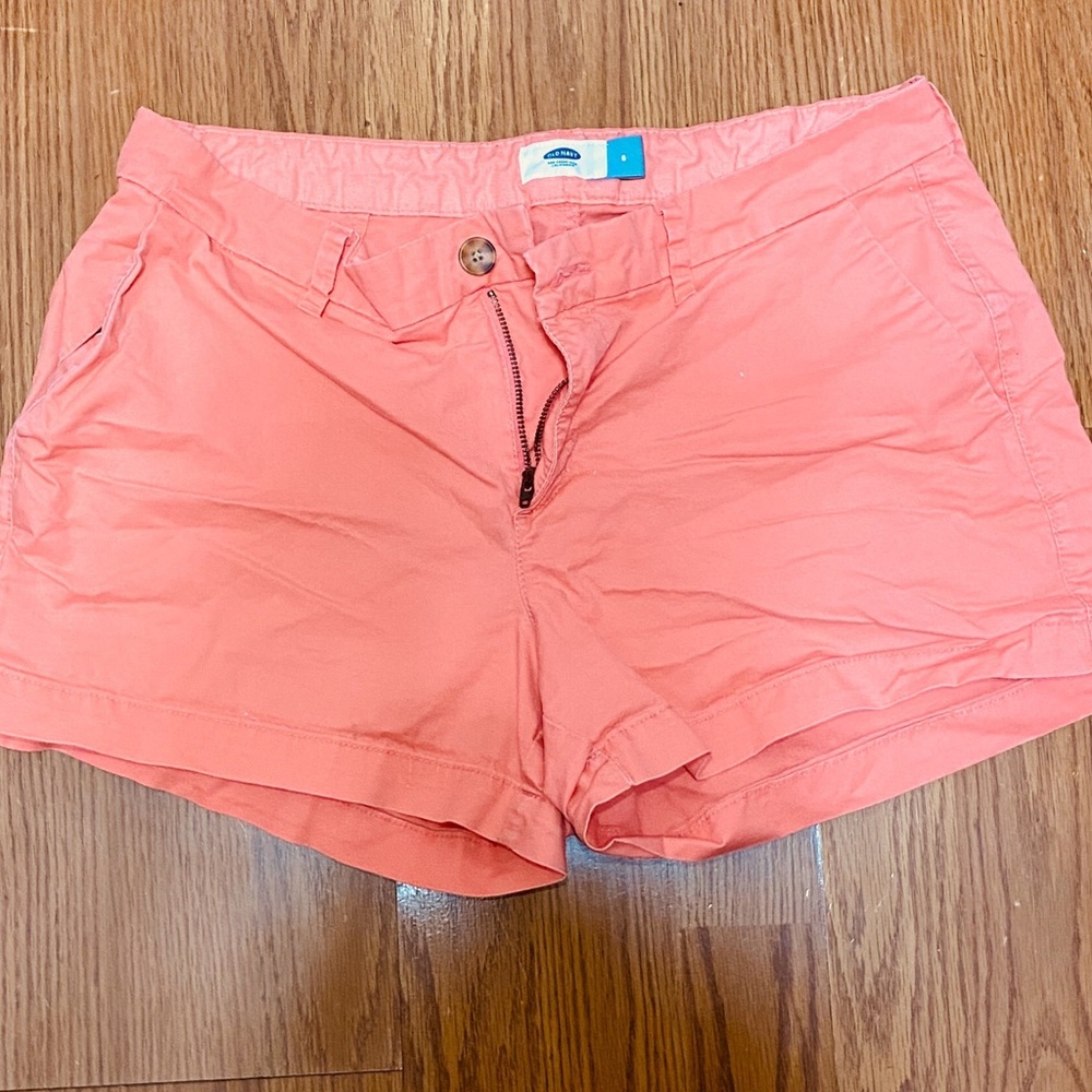 Peach Pink Khaki Shorts